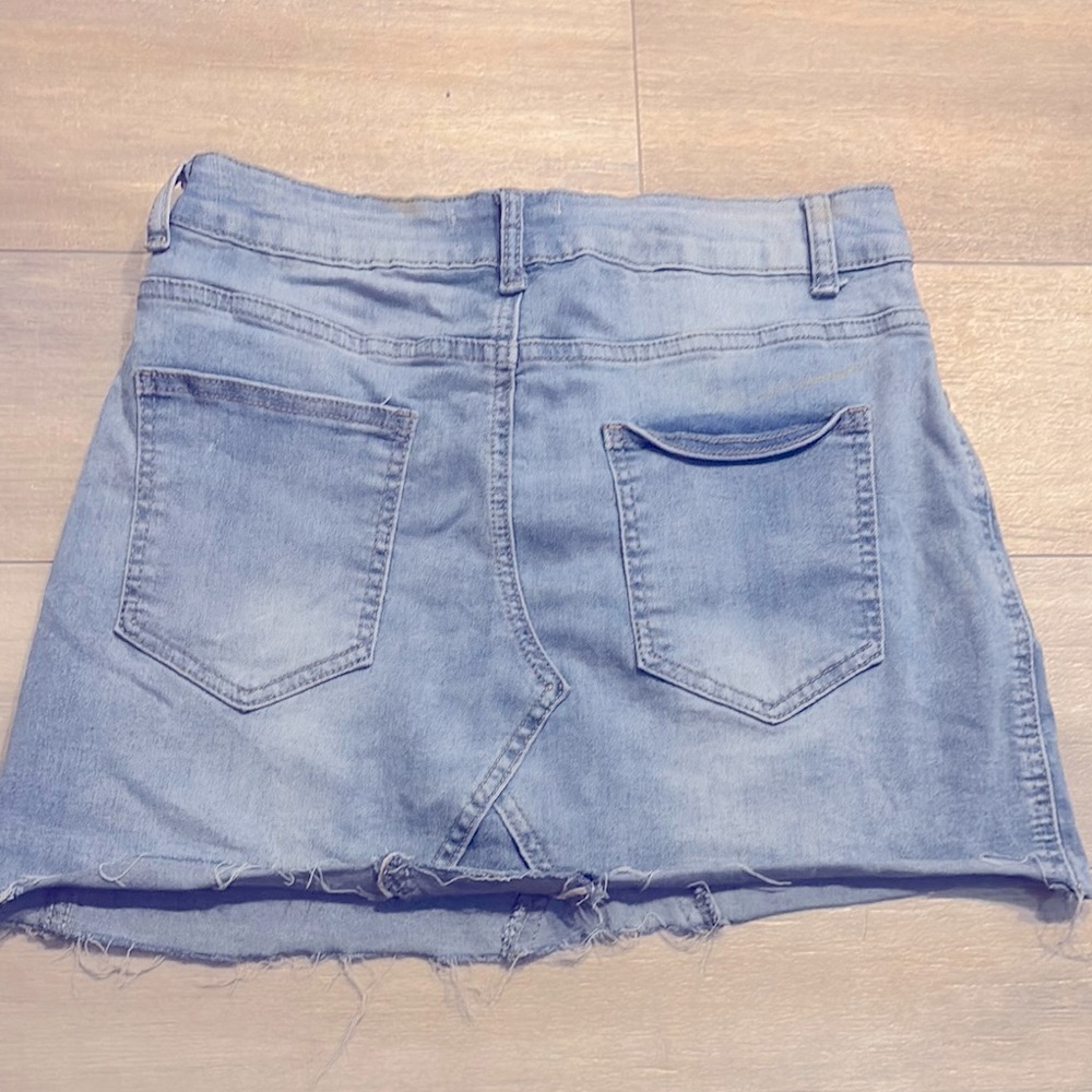 BAMBOO Light Blue Denim Mini Skirt
